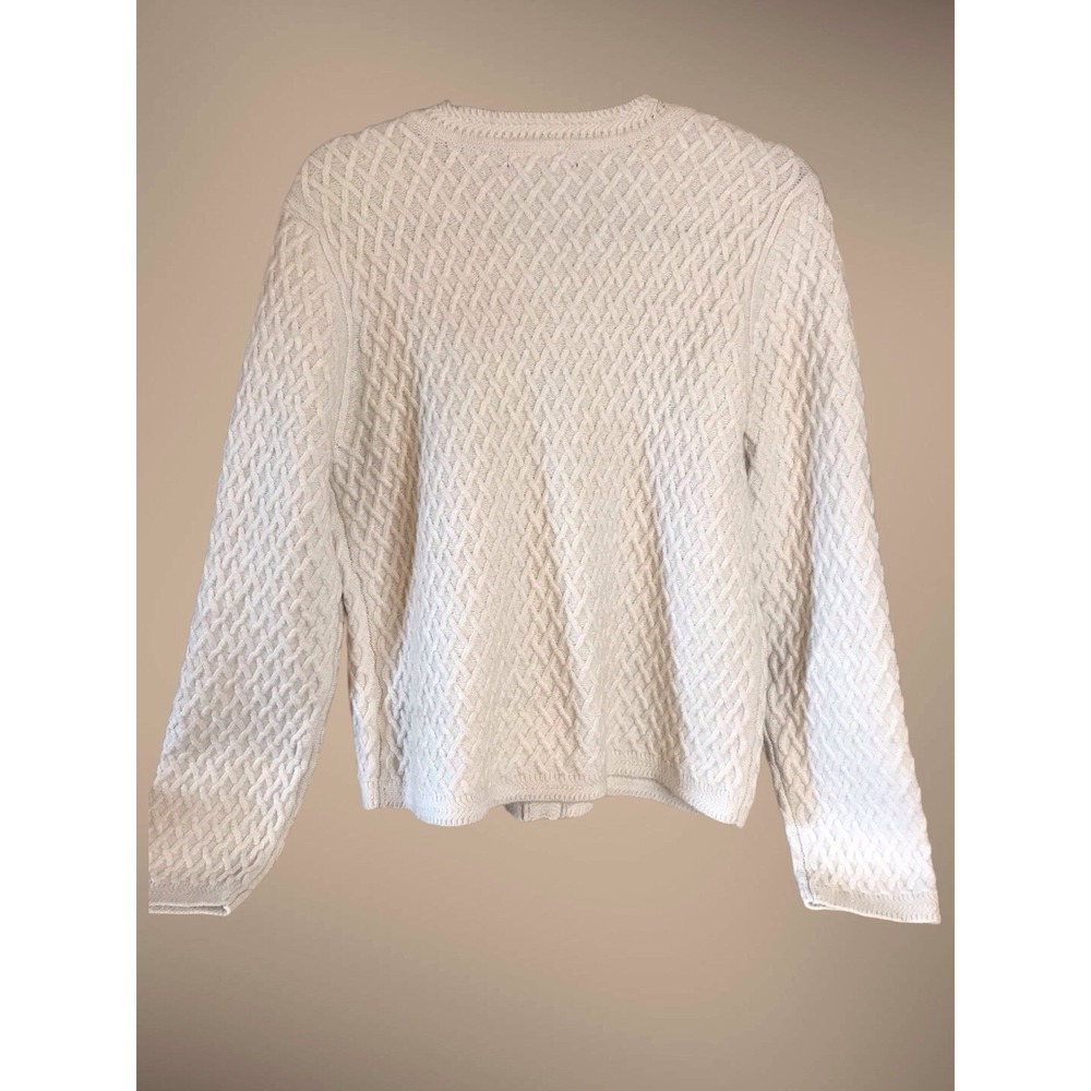 Tahari Women's Cardigan Sweater Size XL Off White- Business Casual Textured NWOT - Picture 4 of 5